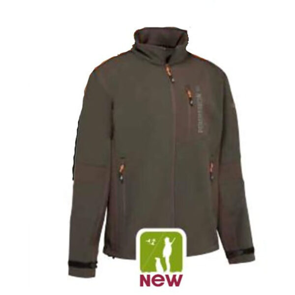 Percussion Braun/Grün Softshelljacke (Version 027) – Bild 1