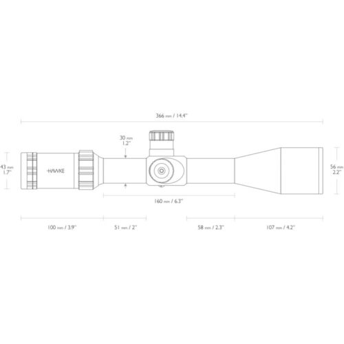 Hawke Sidewinder 4-16x50 SF Half Mil Dot - 17210 – Bild 3