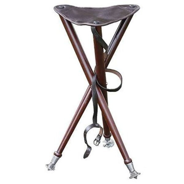 Driepoot stoeltje / jachtkruk ca. 65 cm hoog. - Afbeelding 1