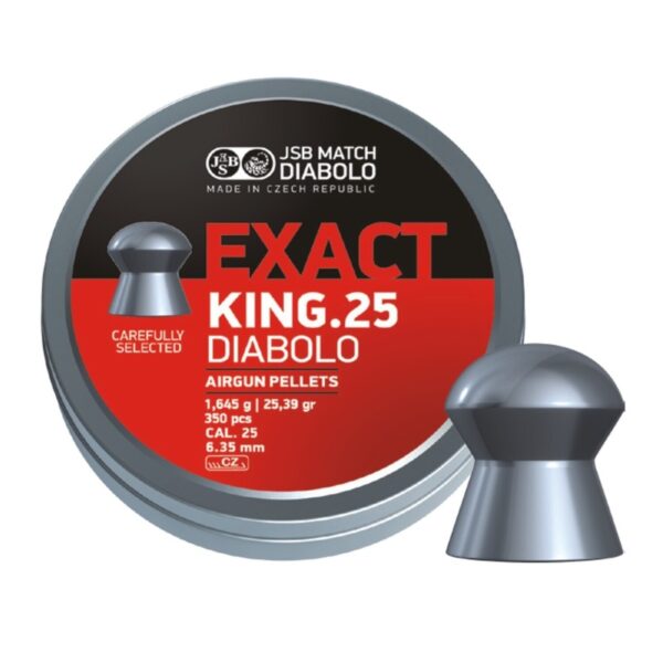 JSB Exact King .25 Diabolo 6.35 mm / 350 stuks - Afbeelding 1