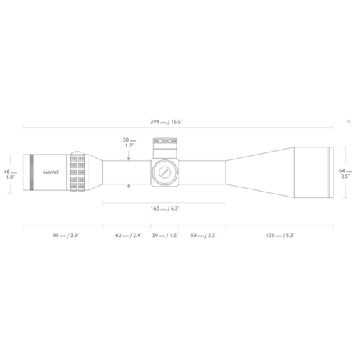 Hawke Sidewinder 30SF 8-32x56 20x half Mildot IR - 17270 - Image 5