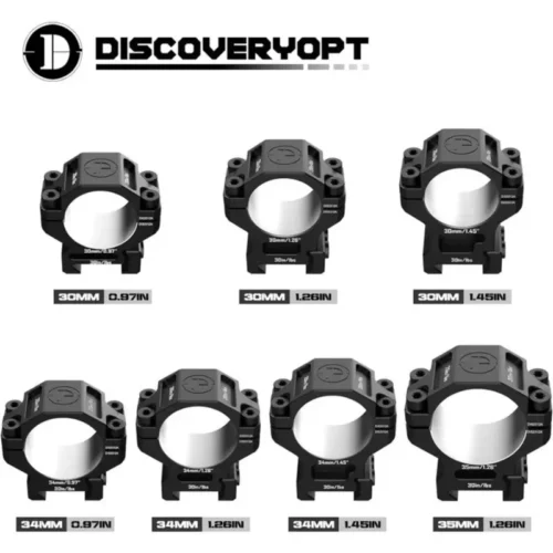 DISCOVERYOPT 7075 aluminium richtkijkerringen – 25,4 mm/30 mm/34 mm buis | Past op 0,97"/1,26"/1,45" richtkijkerbevestiging voor Picatinny-rail - Image 5