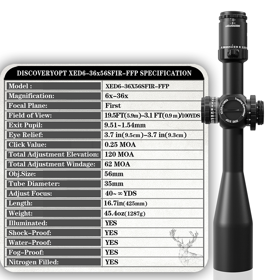 Discovery XED 3 DiscoveryOpt XED 6-36x56 SF IR FFP-Z - Afbeelding 3